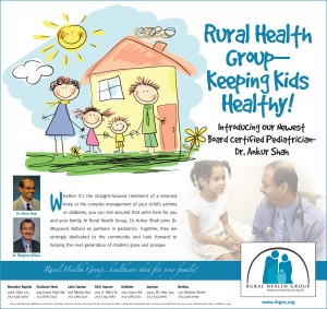 Rural Health Group - Dr. Shah Campaign designed by les atkins PR, Inc.